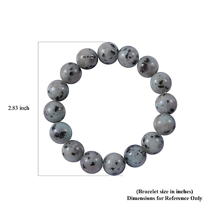 Kiwi Jasper Beaded Stretch Bracelet 150.00 ctw