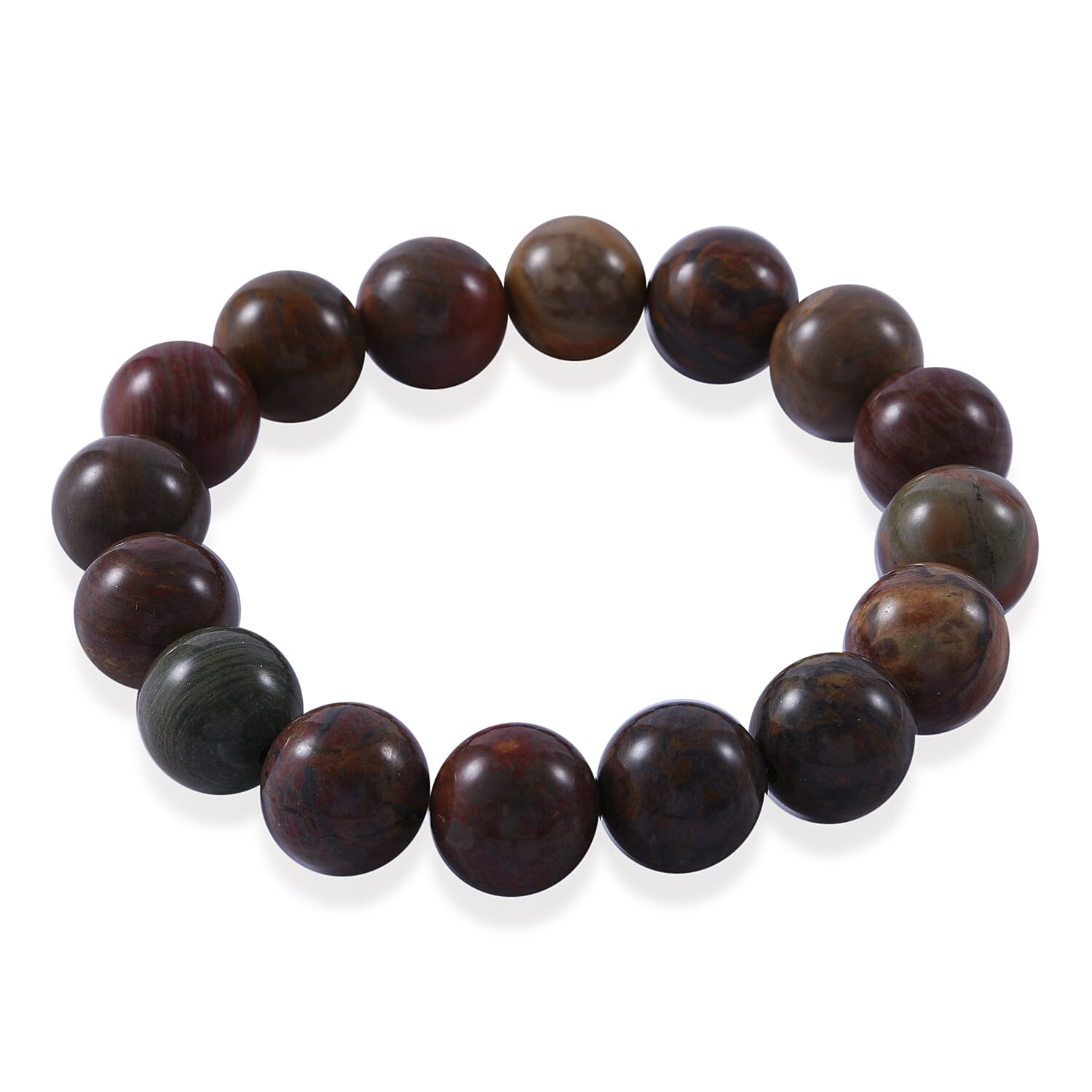 Wave Jasper Beaded Stretch Bracelet 150.00 ctw