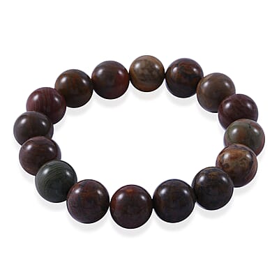 Wave Jasper Beaded Stretch Bracelet 150.00 ctw