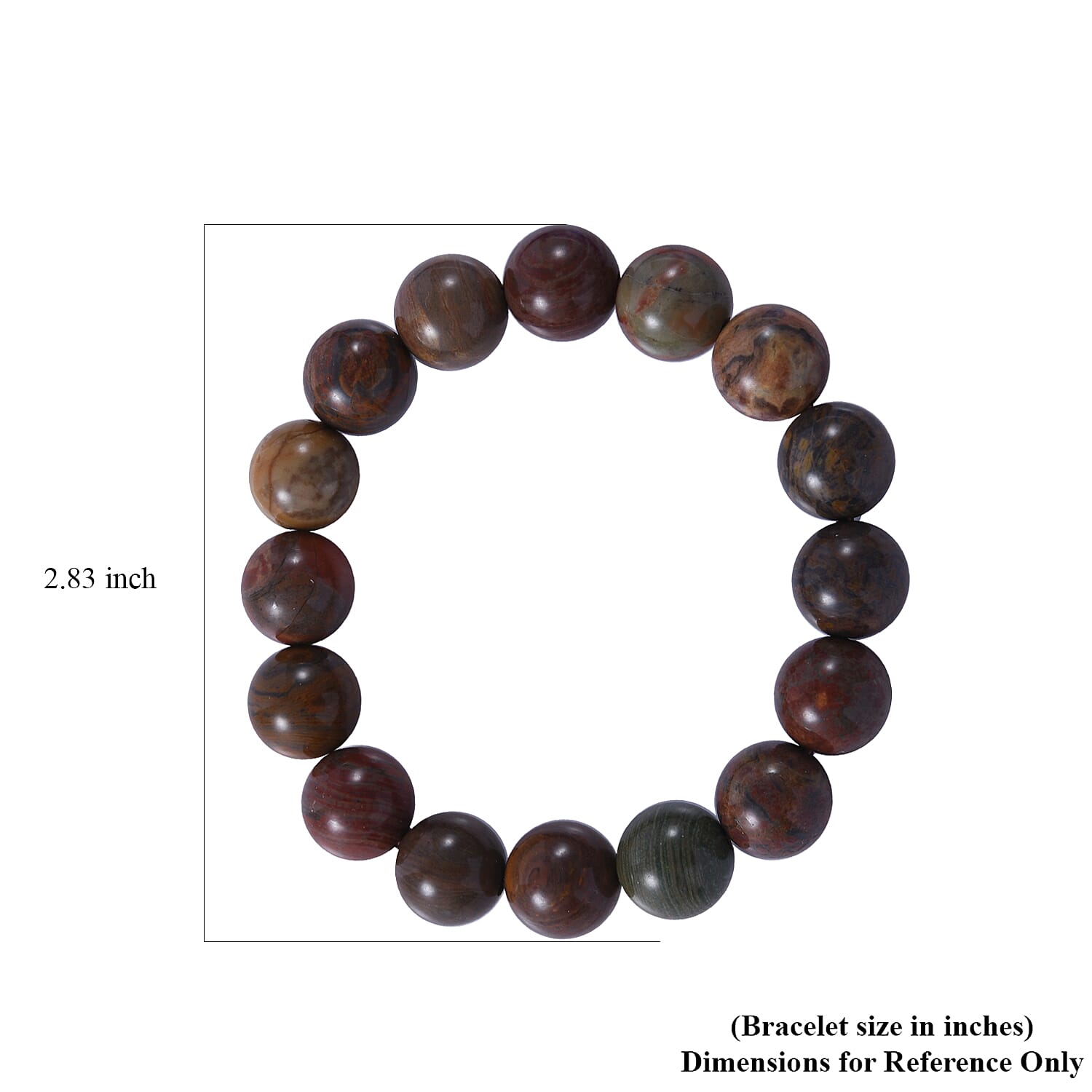 Wave Jasper Beaded Stretch Bracelet 150.00 ctw