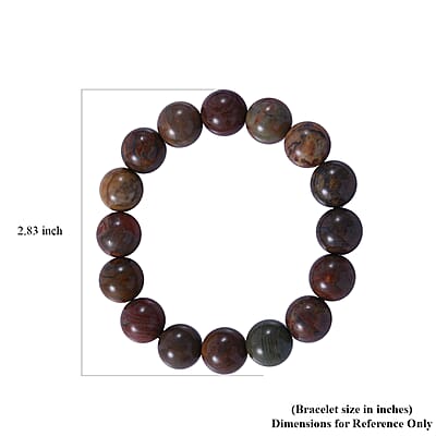 Wave Jasper Beaded Stretch Bracelet 150.00 ctw