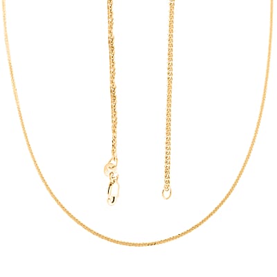 14K Yellow Gold Spiga Chain Necklace 20 Inches 3.55 Grams