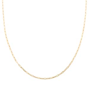 14K Yellow Gold Paperclip Chain Necklace 20 Inches 3 Grams