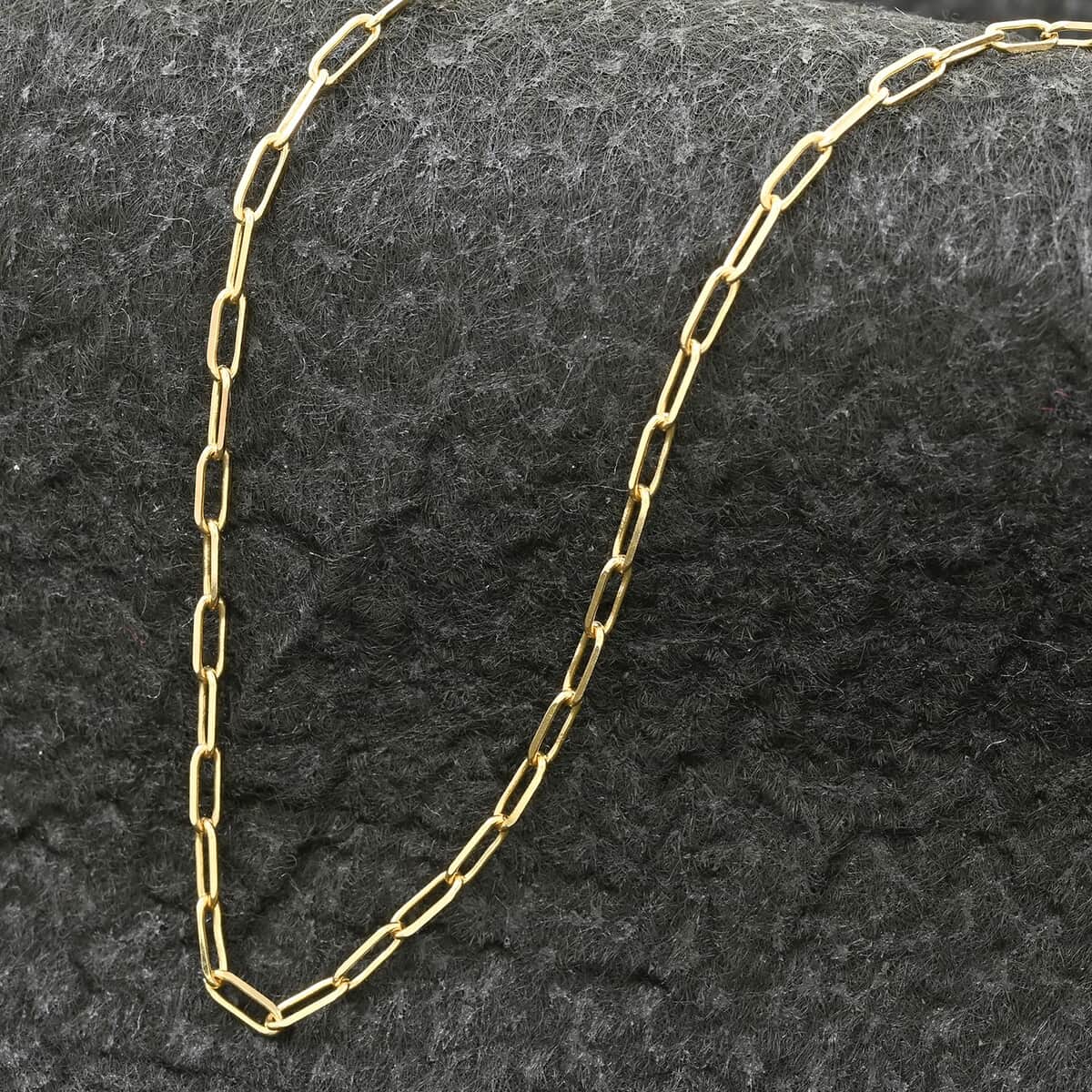 14K Yellow Gold Paperclip Chain Necklace 20 Inches 3 Grams image number 1