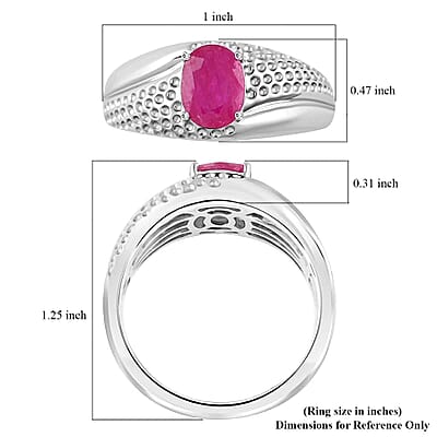 Certified & Appraised Luxoro AAA Montepuez Ruby 2.25 ctw Solitaire Men's Ring in 14K White Gold (Size 10.0) 8.46 Grams