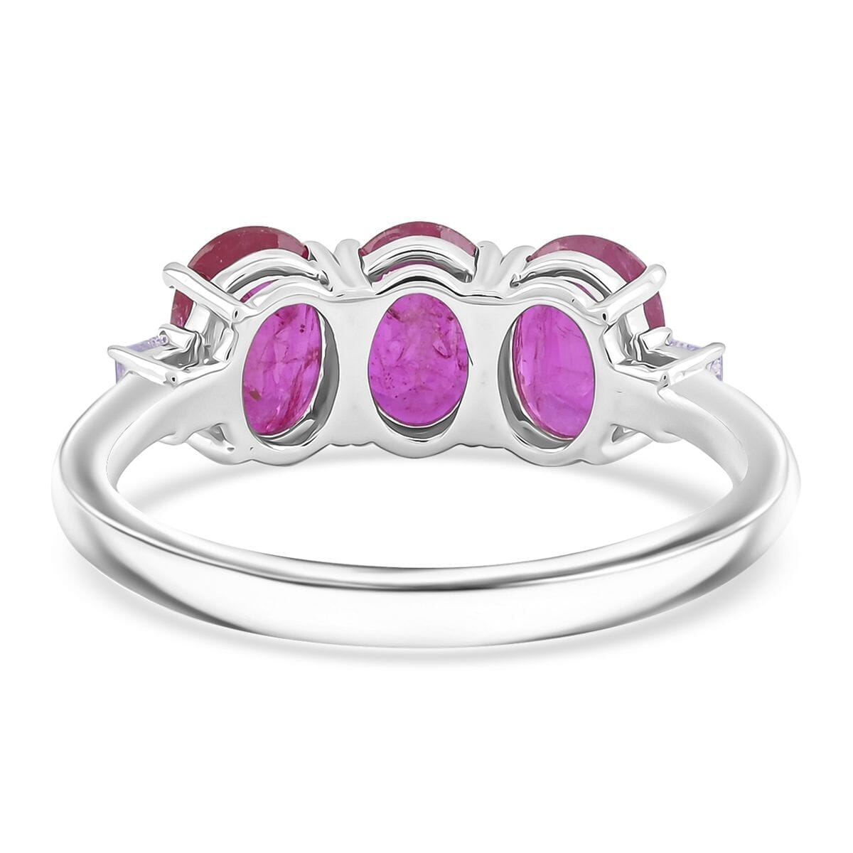 Rhapsody AAAA Royal Ruby and E-F VS Diamond 2.50 ctw Ring in 950 Platinum (Size 10.0) 4.29 Grams image number 4