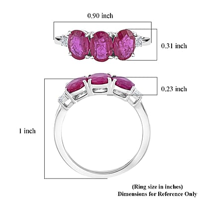 Rhapsody AAAA Royal Ruby and E-F VS Diamond 2.50 ctw Ring in 950 Platinum (Size 10.0) 4.29 Grams