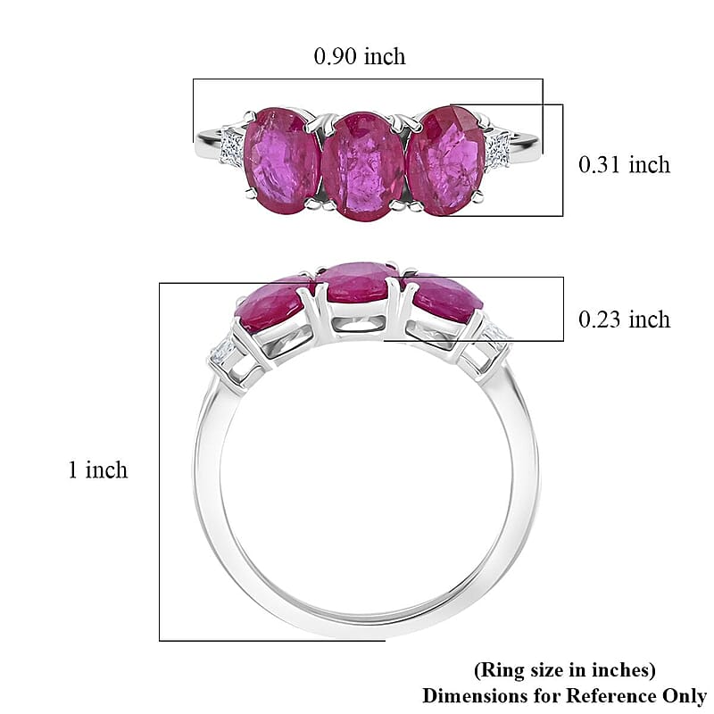 Rhapsody AAAA Royal Ruby and E-F VS Diamond 2.50 ctw Ring in 950 Platinum (Size 10.0) 4.29 Grams