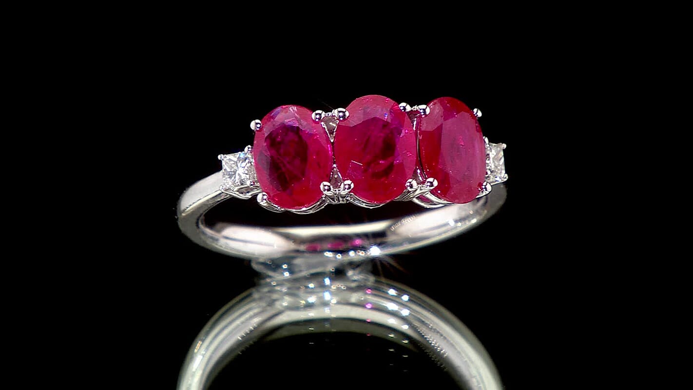 Doorbuster Deal Certified & Appraised Rhapsody 950 Platinum AAAA Mozambique Ruby, Diamond (E-F, VS) Ring (Size 10.0) (4.29 g) 2.50 ctw
