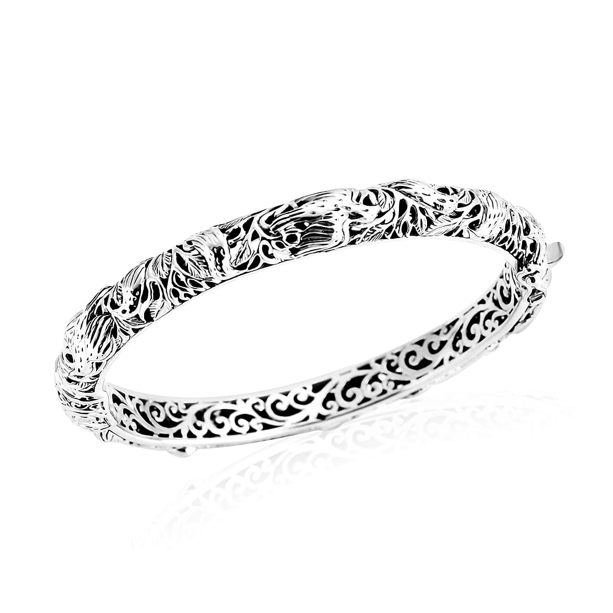Bali Legacy Jalak Bali Bangle Bracelet in Sterling Silver (7.25 In) 29 Grams image number 3