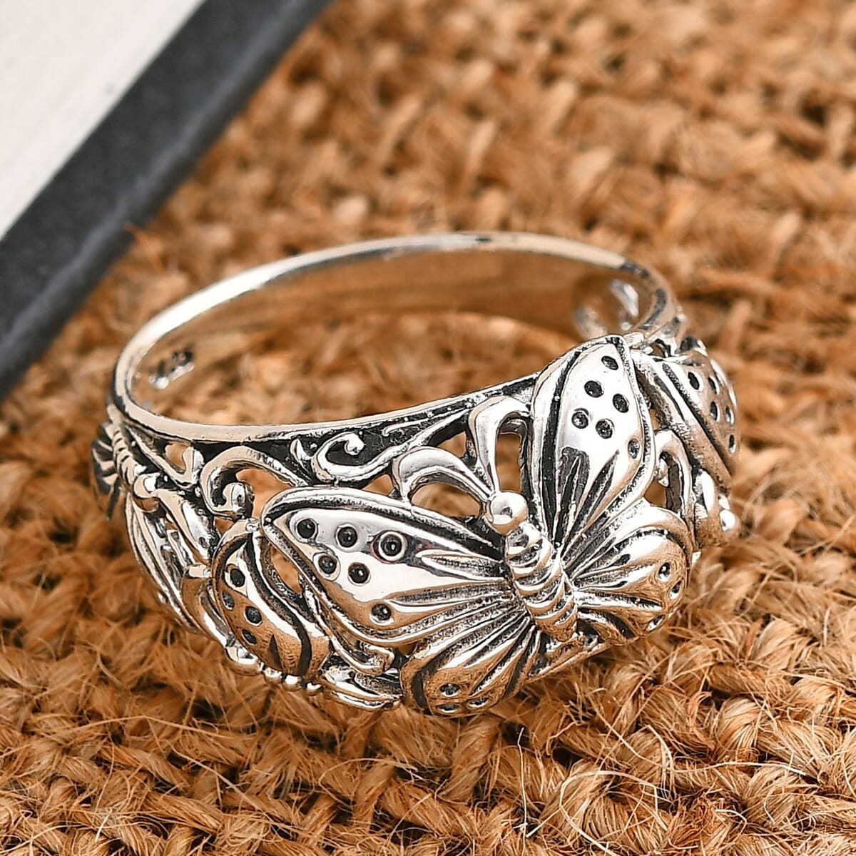 Bali Legacy Sterling Silver Butterfly Ring (Size 10.0) 4.15 Grams image number 1