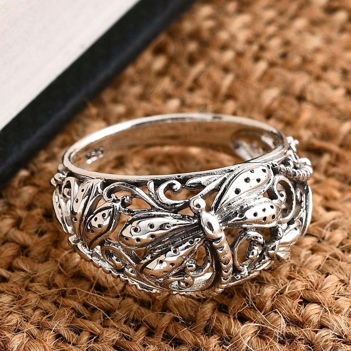 Bali Legacy Sterling Silver Dragonfly Ring (Size 5.0) 4.50 Grams image number 1