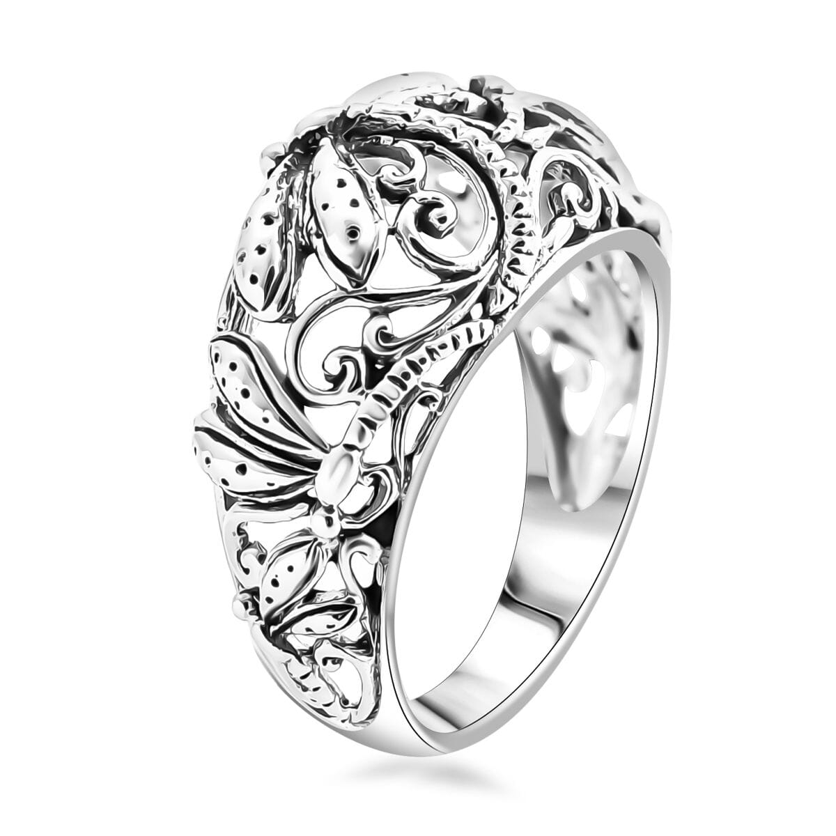 Bali Legacy Sterling Silver Dragonfly Ring (Size 9.0) 4.50 Grams image number 2