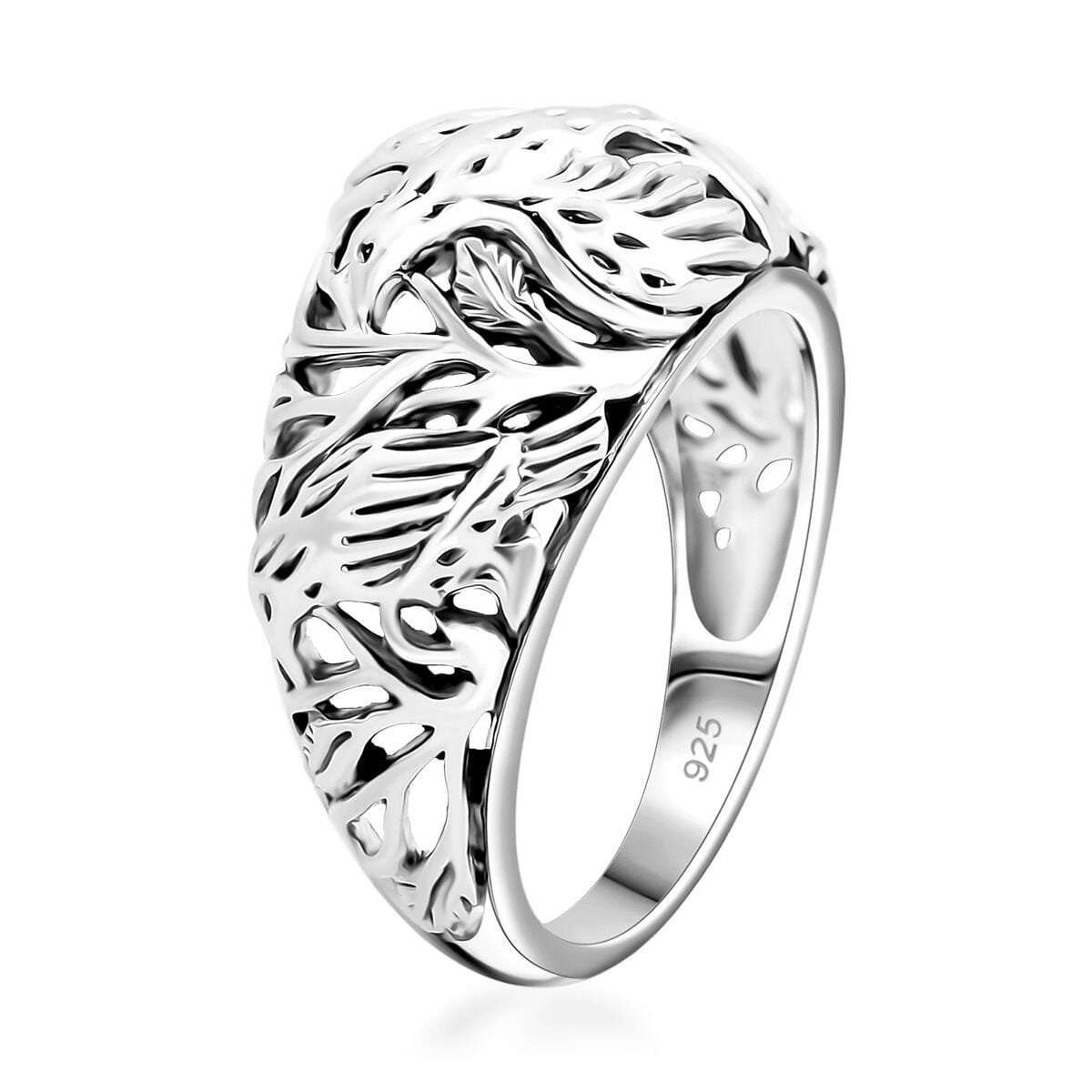 Bali Legacy Sterling Silver Jalak Bali Ring (Size 5.0) 4.60 Grams image number 2