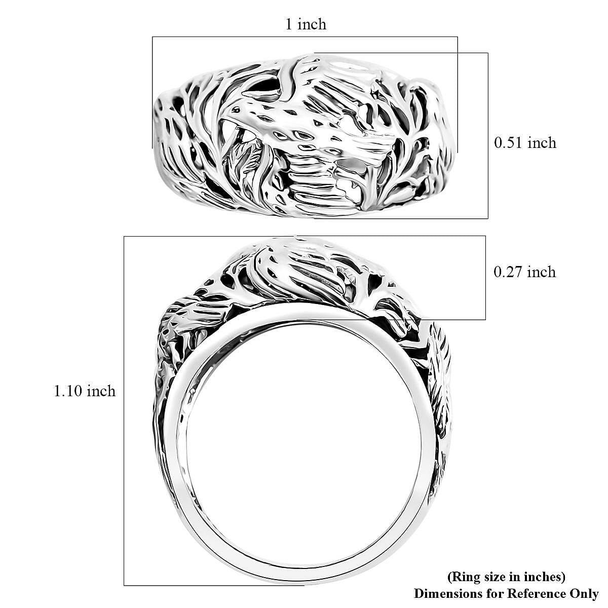 Bali Legacy Sterling Silver Jalak Bali Ring (Size 6.0) 4.60 Grams image number 4