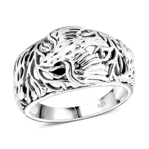 Bali Legacy Sterling Silver Jalak Bali Ring (Size 7.0) 4.60 Grams