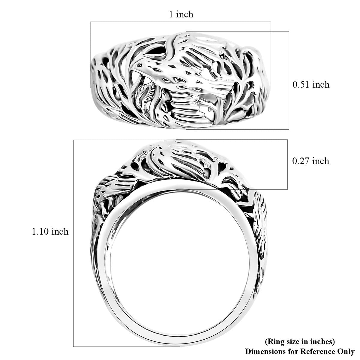 Bali Legacy Sterling Silver Jalak Bali Ring (Size 7.0) 4.60 Grams image number 1