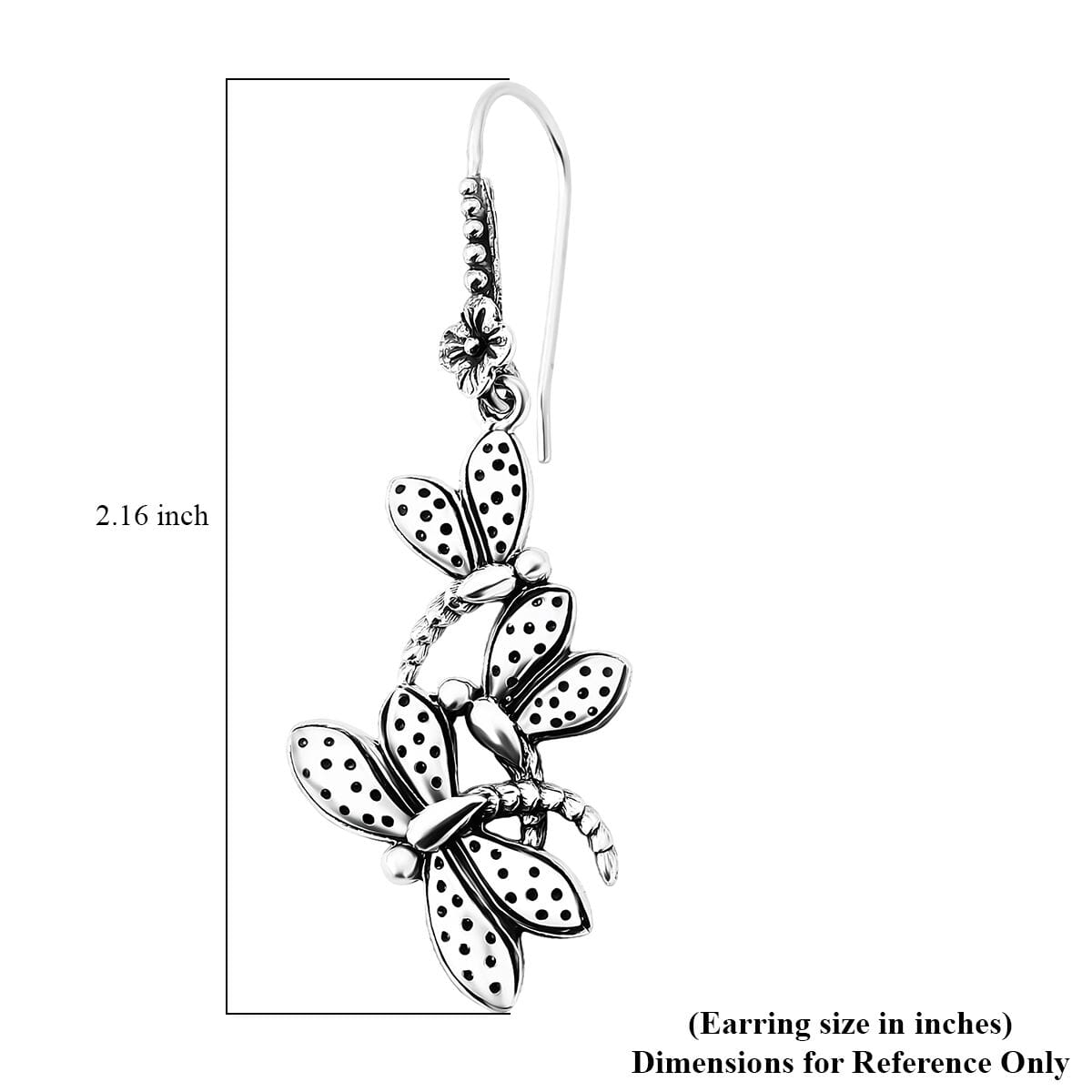 Bali Legacy Dragonfly Earrings in Sterling Silver 5.65 Grams image number 4