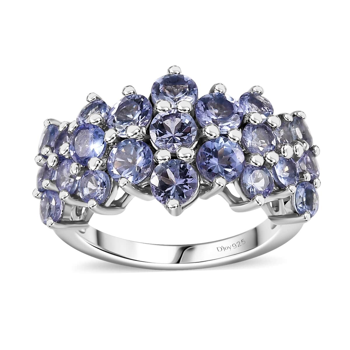 Tanzanite 2.70 ctw Bubbles Ring in Rhodium Over Sterling Silver (Size 10.0)  image number 0