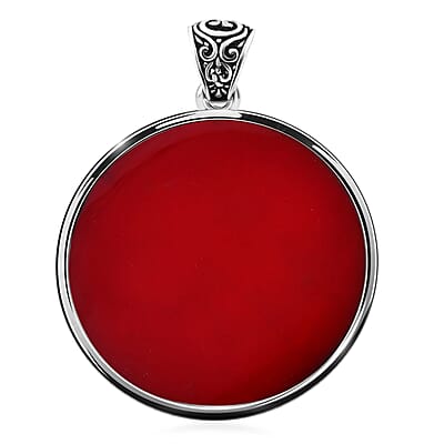 Bali Legacy Sponge Coral, Larimar and Multi Gemstone 3.90 ctw Ocean Bloom Pendant without Chain in Sterling Silver