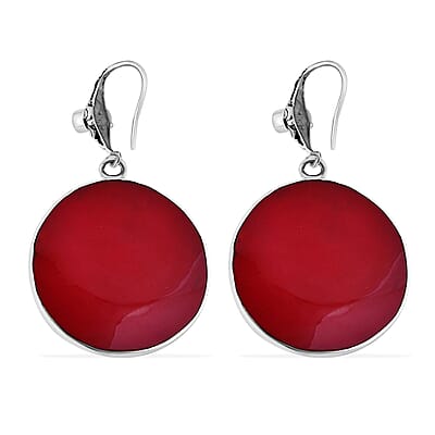 Bali Legacy Sponge Coral, Larimar and Multi Gemstone 5.60 ctw Ocean Bloom Earrings in Sterling Silver