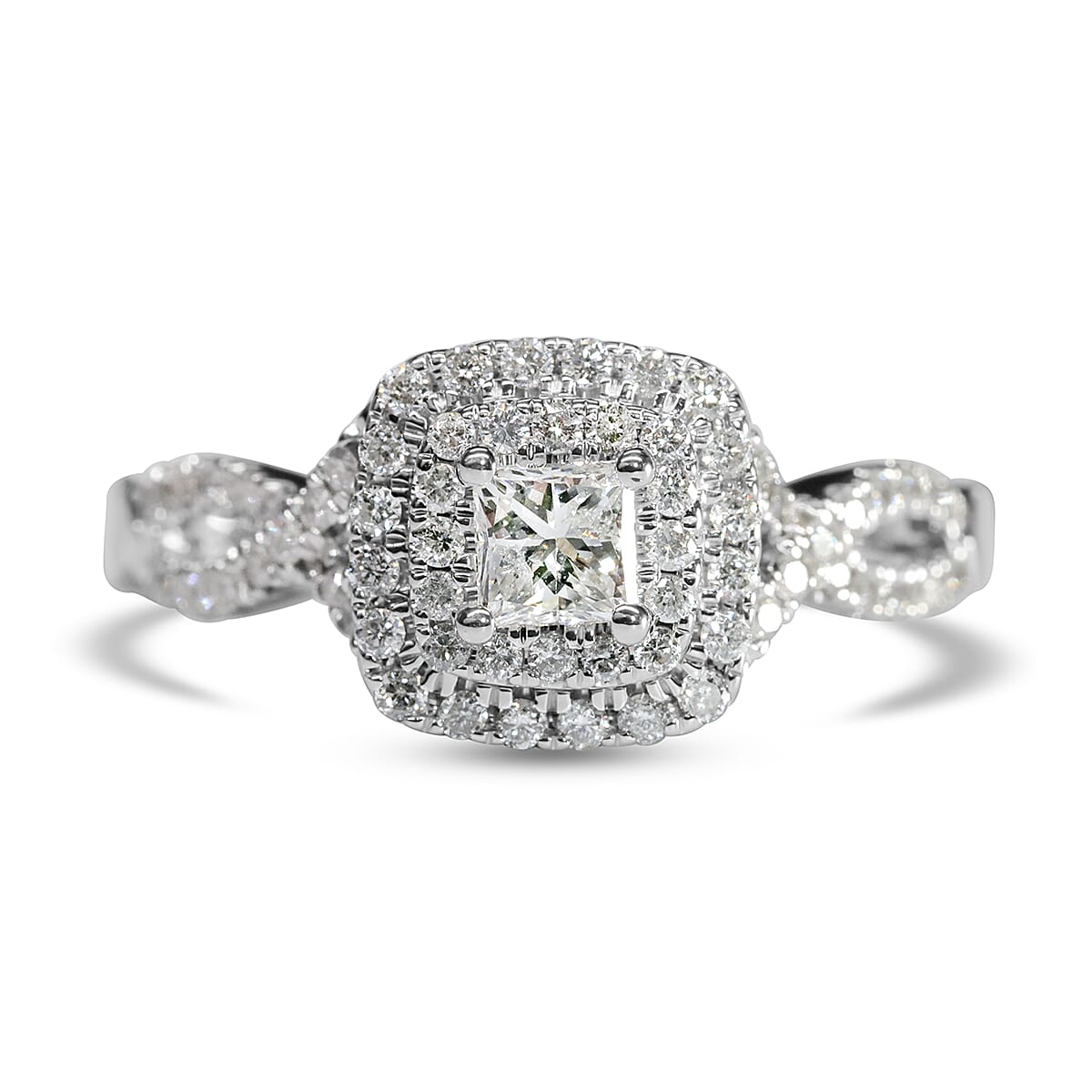 Diamond I1 0.76 ctw Ring in 14K White Gold (Size 8.0)