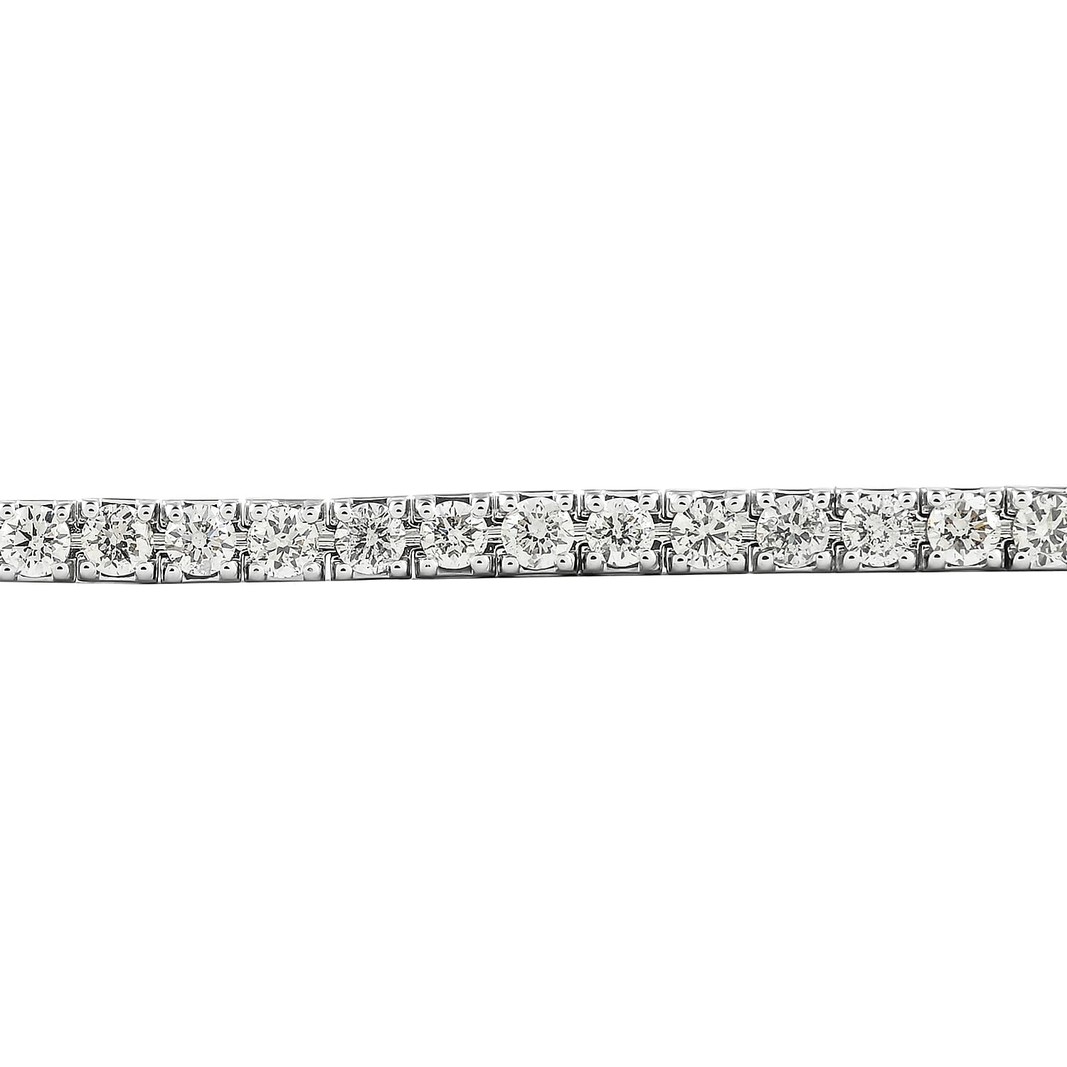 NY Closeout 14K White Gold I1-I2 Diamond Tennis Bracelet (6.50 In) 5.55 Grams 2.00 ctw