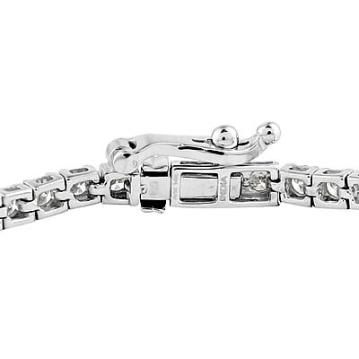 NY Closeout 14K White Gold I1-I2 Diamond Tennis Bracelet (6.50 In) 5.55 Grams 2.00 ctw