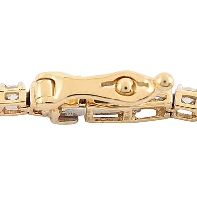 NY Closeout 14K Yellow Gold I1-I2 Diamond Tennis Bracelet (7.00 In) 6.10 Grams 2.00 ctw