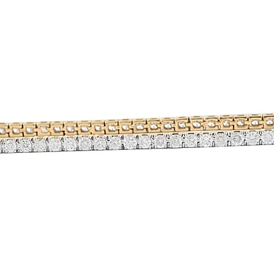 NY Closeout 14K Yellow Gold I1-I2 Diamond Tennis Bracelet (7.00 In) 6.10 Grams 2.00 ctw
