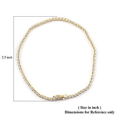 NY Closeout 14K Yellow Gold I1-I2 Diamond Tennis Bracelet (7.00 In) 6.10 Grams 2.00 ctw