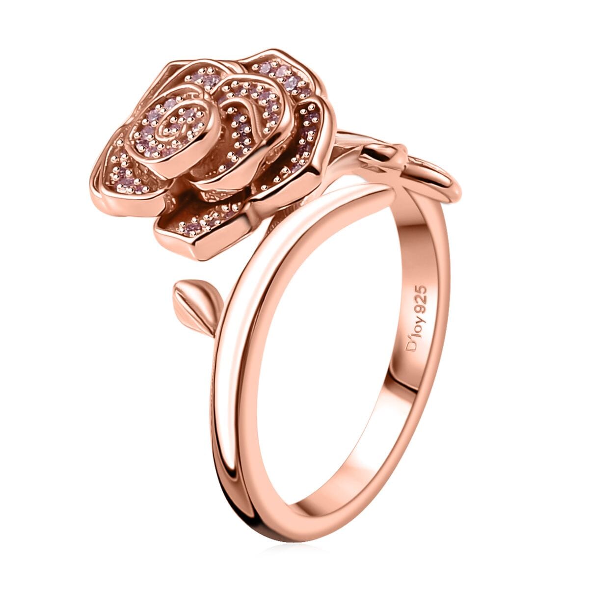 Natural Pink Diamond I3 0.25 ctw Rose Ring in 18K Vermeil Rose Gold Over Sterling Silver (Size 6.0) image number 3