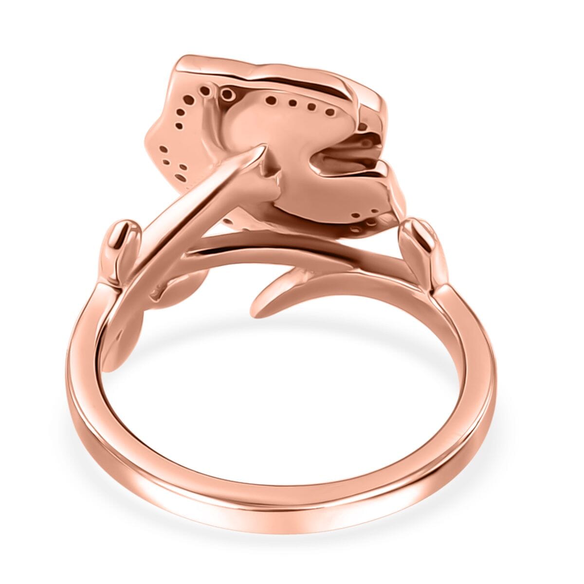 Natural Pink Diamond I3 0.25 ctw Rose Ring in 18K Vermeil Rose Gold Over Sterling Silver (Size 6.0) image number 4