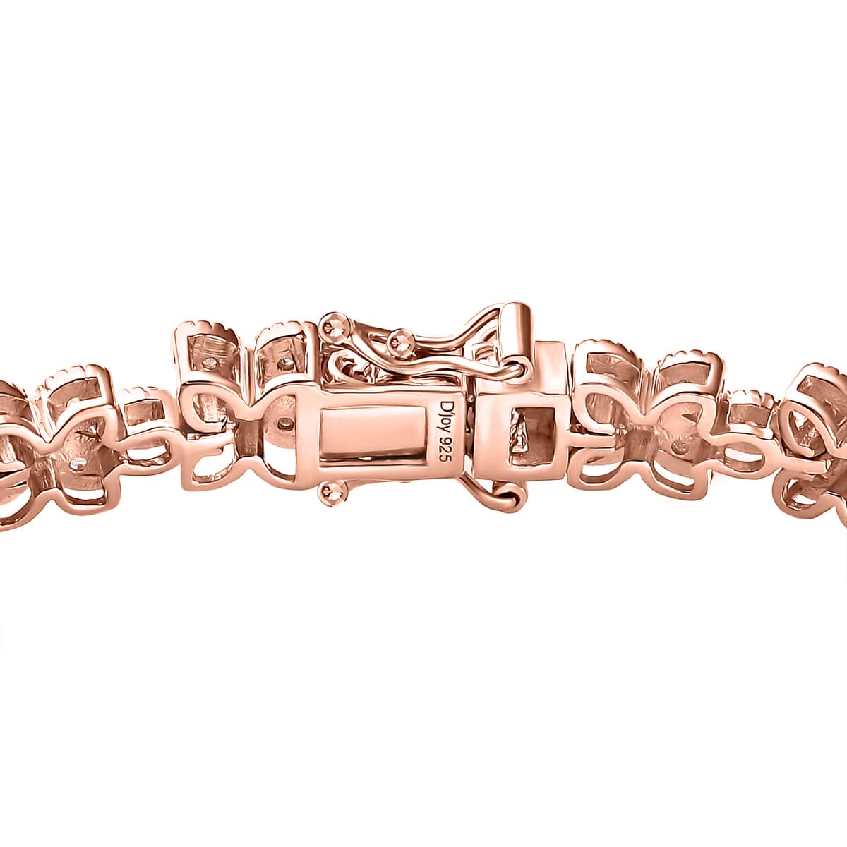 Uncut Natural Pink Diamond 1.50 ctw Floral Bracelet in 18K Vermeil Rose Gold Over Sterling Silver (7.25 In) image number 3