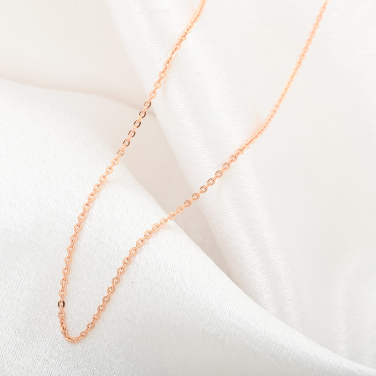 14K Rose Gold Over Sterling Silver Rolo Chain Necklace 18 Inches 1.30 Grams image number 1