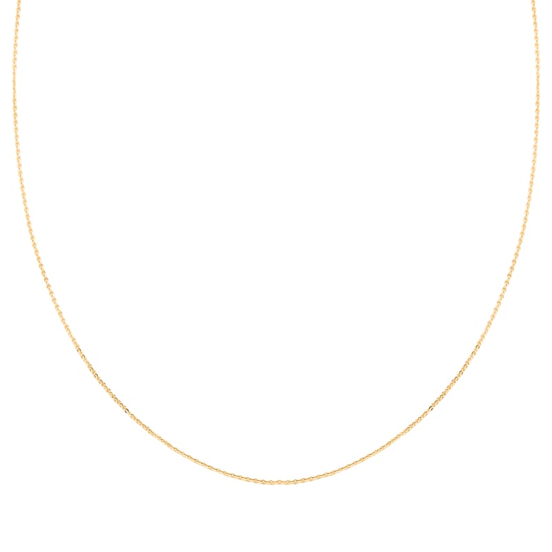14K Yellow Gold Over Sterling Silver Rolo Chain Necklace 18 Inches 1.20 Grams