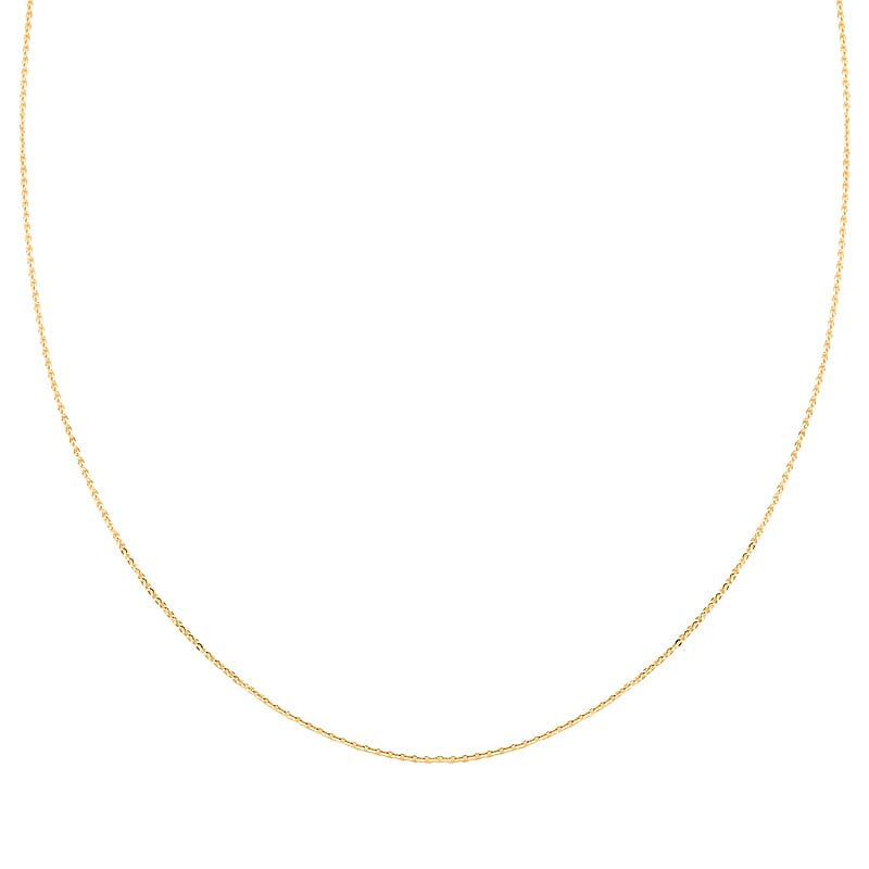 14K Yellow Gold Over Sterling Silver Rolo Chain Necklace 18 Inches 1.20 Grams