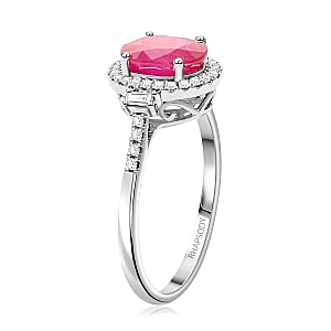 Certified & Appraised Rhapsody AAAA Mozambique Ruby and E-F VS Diamond 2.50 ctw Ring in 950 Platinum (Size 9.0) 5.85 Grams (Del. in 10-15 Days)