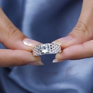 Karis Montezuma Prasiolite 1.75 ctw Solitaire Ring in Platinum Bond (Size 12.0)