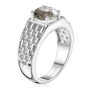 Karis Montezuma Prasiolite 1.75 ctw Solitaire Ring in Platinum Bond (Size 12.0)