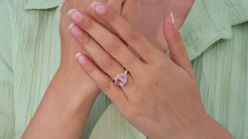 TLV Premium Marropino Morganite, Multi Gemstone Ring in Vermeil RG Over Sterling Silver (Size 10.0) 4.00 ctw
