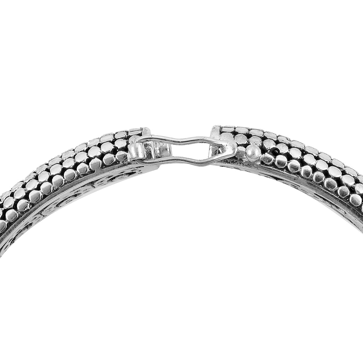 Bali Legacy Sterling Silver Filigree Bangle Bracelet (7.25 in) 36 Grams image number 6