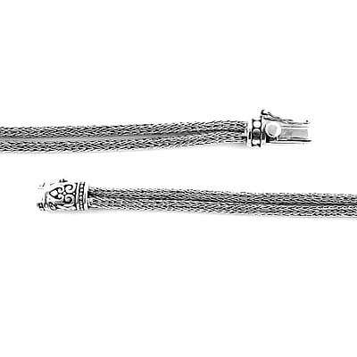 Bali Legacy Himalayan Kyanite Dragon Bracelet in Sterling Silver (7.00 In) 21.40 Grams 26.00 ctw