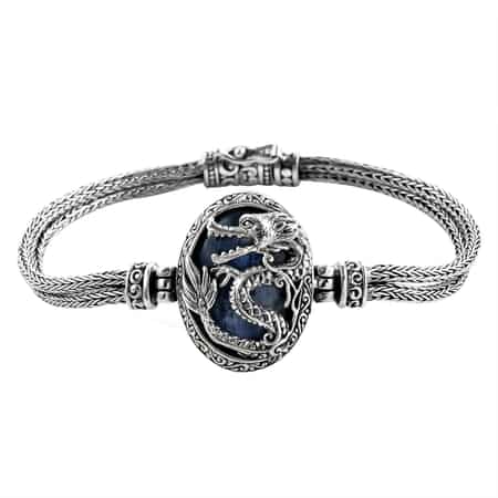 Bali Legacy Himalayan Kyanite Dragon Bracelet in Sterling Silver (8.00 In) 26.00 ctw image number 0