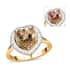 Luxoro 14K Yellow Gold AAA Turkizite Diamond Heart Ring, Halo Ring, Diamond Ring, Wedding Rings, Engagement Ring 2.25 ctw (Size 10) image number 0