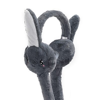 Dark Gray Jumping Earmuffs and Gloves Set – One Size Fits Most