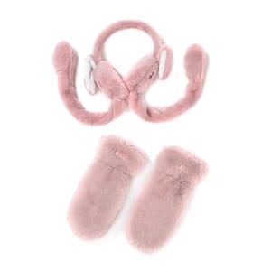 Pink Jumping Earmuffs and Gloves Set – One Size Fits Most
