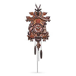Handcrafted Vintage Pendulum Quartz Movement Reindeer Wall Clock with Sound (Battery Not Included)