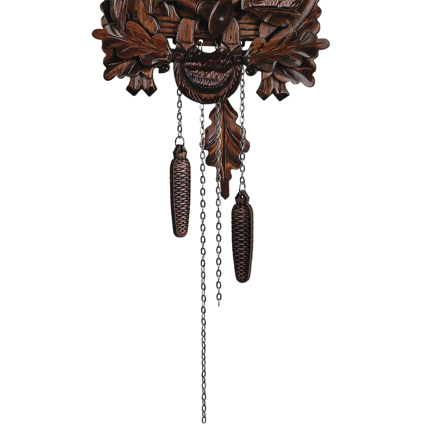 Handcrafted Vintage Pendulum Quartz Movement Reindeer Wall Clock (250x450x100mm) with Sound (Battery Not Included)