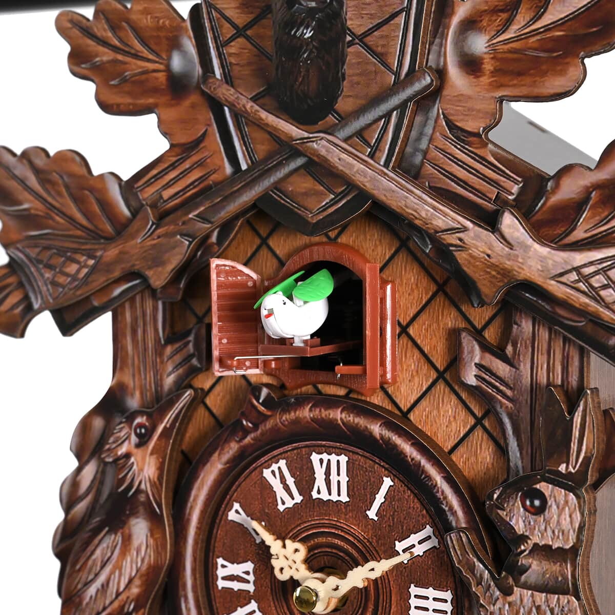 Handcrafted Vintage Pendulum Quartz Movement Reindeer Wall Clock with Sound (Battery Not Included) image number 5